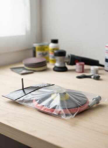 полировальный машинка: Опорная тарелка (пад) для шлифовально‑полировочных работ RZP125. - — 1