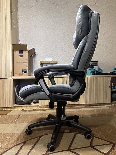 Офисное кресло, Б/у, С колесиками, цвет - Серый, Велюр, Самовывоз, Платная доставка — 5