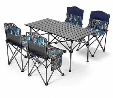 Складной комплект для пикника/кемпинга: стол + 4 стула В комплект