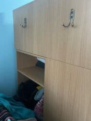 трехярустный кровать: Двухъярусная детская кровать, ЛДСП, цвет - Коричневый — 3