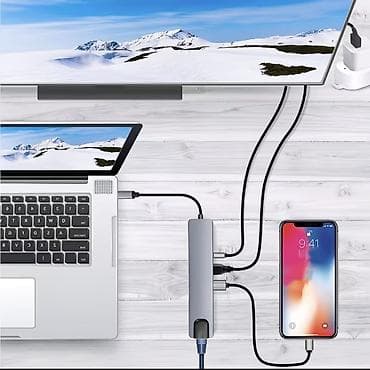 продажа ноутбуков на запчасти: Многофункциональный USB‑C хаб 8‑в‑1 для ноутбуков и планшетов. Порты — 2
