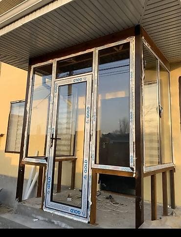 Курулуш жана оңдоо кызматтары: Алюминиевые и ПВХ светопрозрачные конструкции под заказ - Входные — 1