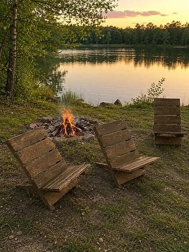 кострище: Садовый стул Дерево — 1