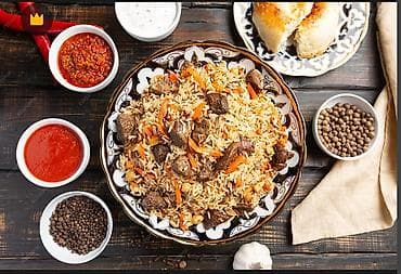 суши пицца: Плов на заказ Состав и подача: - Рис Лазер - Говядина баранина - — 1