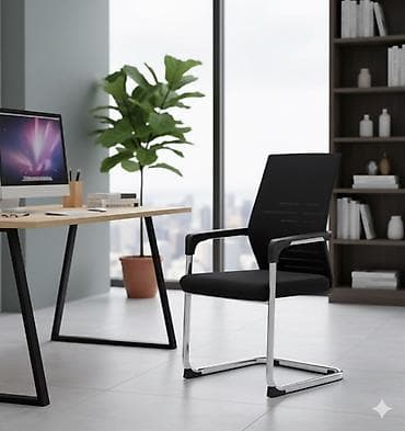 Офисный стул, Новый, цвет - Черный, Другой материал