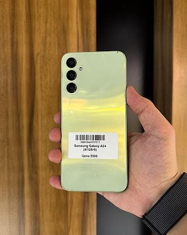Samsung Galaxy A24 4G, Б/у, 128 ГБ, цвет - Желтый, 2 SIM