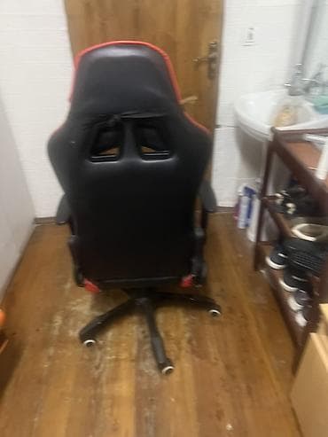 купить кресло для компьютера: Игровое кресло, Новый, С колесиками, цвет - Черный, Экокожа — 8