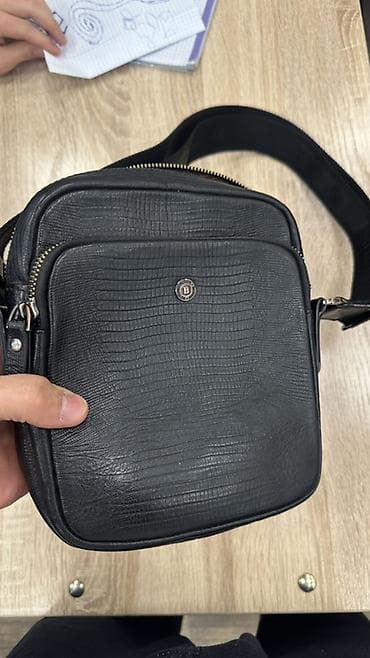 Сумки: Мужская сумка через плечо (кросс-боди) Butun - Материал: натуральная — 4