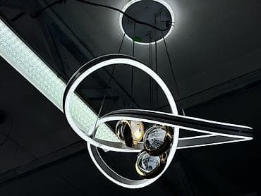 люст: Современная подвесная светодиодная люстра с дизайнерской геометрией — 1