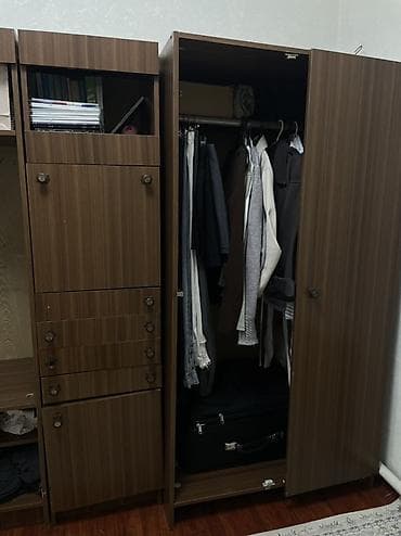 шкаф каракол: Дубал шкаф, Дубал шкаф түрү: Модулдуу, Үй, конок бөлмөсү үчүн, Өзгөчөлүктөрү: Телевизор коюучу бөлүк менен — 2