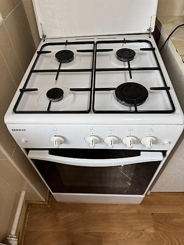 pro mozer: Газовая плита BEKO, классическая белая - 4 газовые конфорки разного — 3