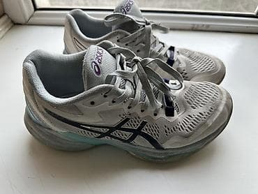 волейболные крассовки: Мужские кроссовки, 37.5, Asics, Б/у, цвет - Серый, Самовывоз — 1