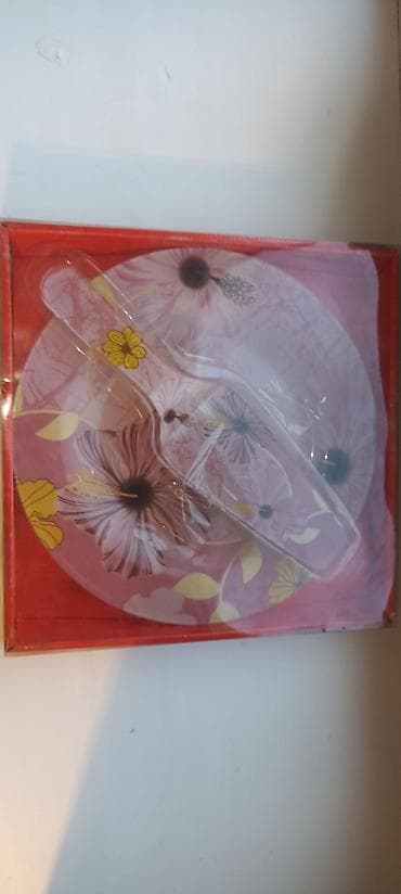 поднос для торта: Набор для торта VETTA «Аннета», 2 предмета. - круглая сервировочная — 1