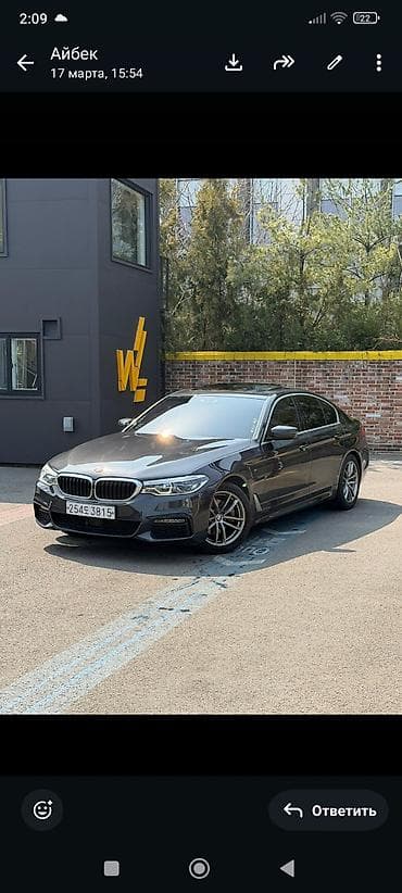 BMW: BMW 5 series: 2019 г., 2 л, Автомат, Дизель, Седан — 3