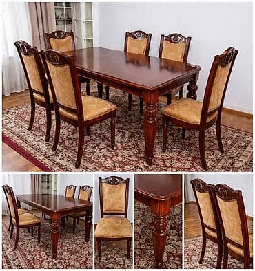 Стол и стул для зала, Б/у, Самовывоз, цвет - Коричневый