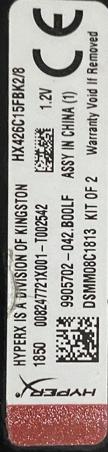 fury: Оперативная память, Б/у, Kingston Fury, 4 ГБ, DDR4, 2666 МГц, Для ПК — 2