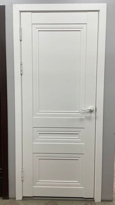 новые шифонеры: Межкомнатная дверь со стеклом, Дерево, ПВХ, Российская, цвет - Бежевый, 200 * x 80 см, Новый — 4