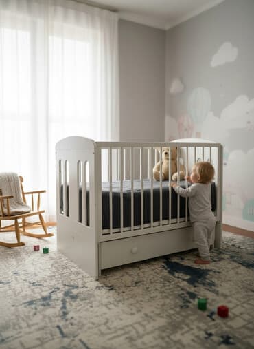 купить оружейный сейф бу: Манеж-кровать, Б/у, С комодом, Дерево — 1