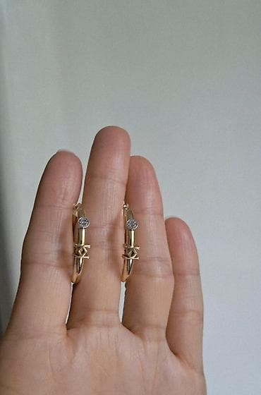 Серьги: Серьги, Проба 585, Женские, Б/у — 5