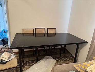 foldable table: Кухонный стол, Прямоугольный, Нераскладной — 1