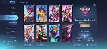Видеоигры и приставки: Игровой аккаунт Mobile Legends: Bang Bang с большой коллекцией скинов — 6