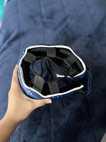 Велоаксессуары: Боксерский шлем Everlast (синий) - Защита головы для бокса и — 4