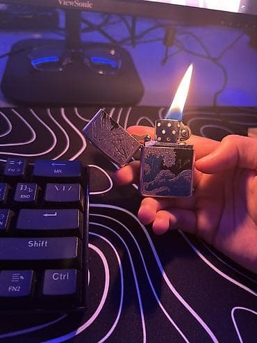Зажигалка, Zippo, Бензиновая, Б/у