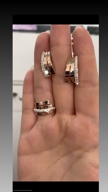 свадебные наборы ручной: Очень красивый и нежный Набор Серебро под золото 925 пробы Камни — 1