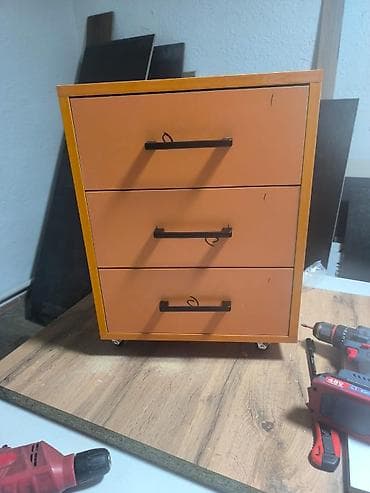 ящик для: Тумба для вещей и одежды, Без зеркала, ЛДСП, цвет - Серый — 6