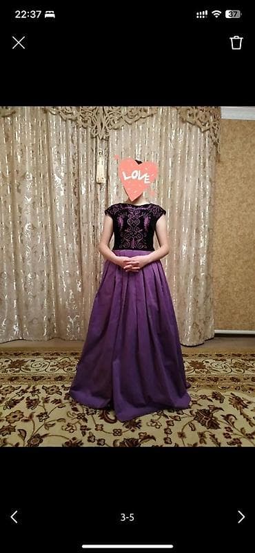 шикарный вечерний наряд: Вечернее платье от Обозовой фиолетового цвета. - Верх: бархат — 1