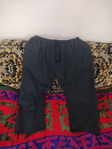 Мужская горнолыжная одежда: Спортивные брюки темно синиго цвета БОЛЬШОГО РАЗМЕРА - Прямой крой — 1