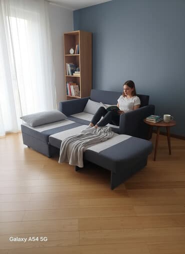 Кресло-кровать, Б/у, Односпальный, Самовывоз, цвет - Серый