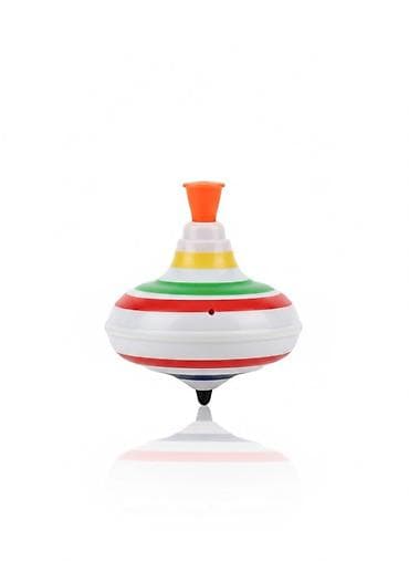 Юла музыкальная - Яркая игрушка-юла с разноцветными полосками -