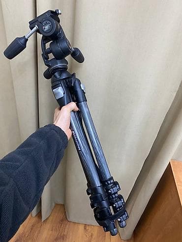 Техника и электроника: Штатив Manfrotto 055MF4 + голова Manfrotto 808RC4 Б/у в идеальном — 9