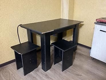 stol: Кухонный стол и стул, цвет - Черный — 2