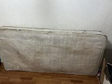 Мебель: Спальный матрас, Б/у, Односпальный, Корея, Пружинный, Жаккард, Матрасы средней жесткости, Самовывоз — 3