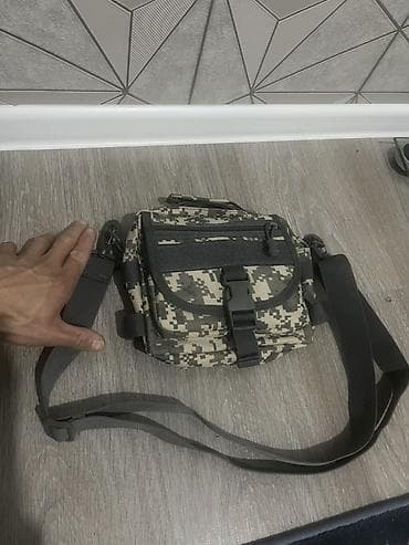 жилетка мужские: Тактическая сумка через плечо в камуфляжной расцветке (цифра) — 1