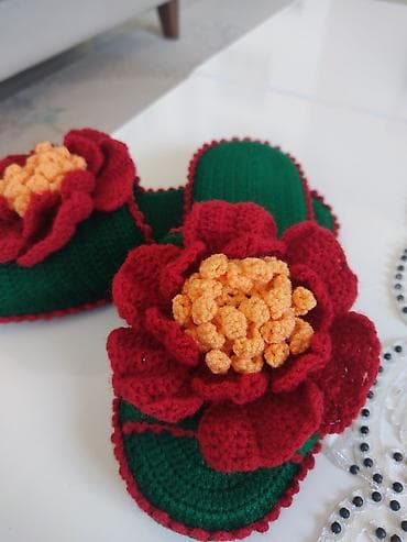 Домашние тапочки, 39, Новый, цвет - Зеленый, Самовывоз