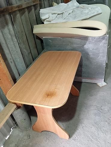 из дуба: Кухонный стол, Б/у, Круглый, Нераскладной — 2