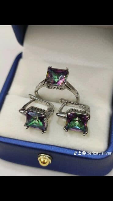 свадебное платье для высокой невесты: Набор украшений, Проба 925, Женские, Новый — 1