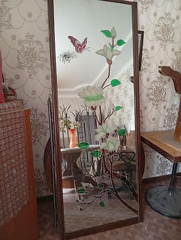 Напольное зеркало с витражным рисунком - Тип: напольное/приставное — 1