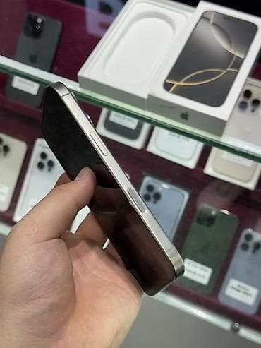 iphone mobile: IPhone 16 Pro, Б/у, 512 ГБ, Natural Titanium, Защитное стекло, Чехол, Кабель, В рассрочку, 87 % — 4