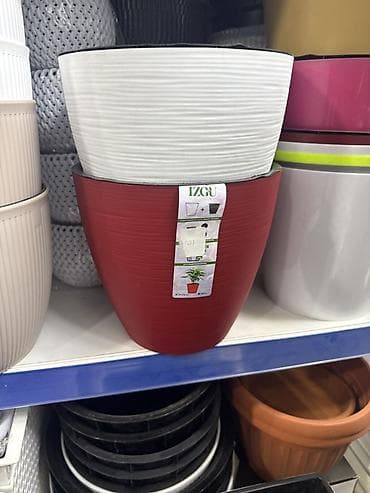 не нужное: Пластиковые кашпо для комнатных и уличных растений - Материал — 2