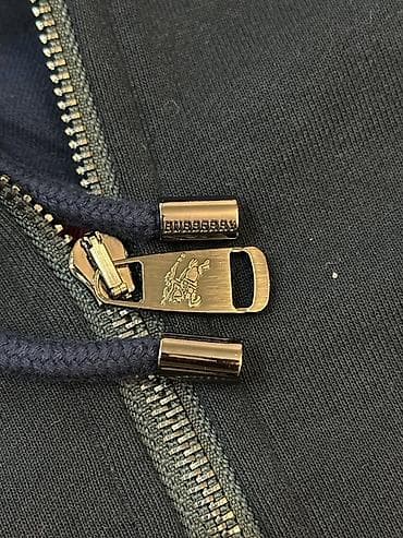 толстовку: Худи на молнии Burberry - Цвет: темно‑синий - Подкладка капюшона — 2
