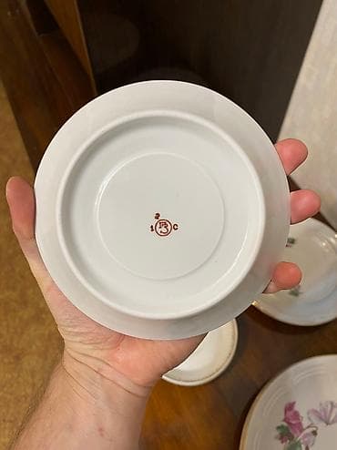 Другие товары для кухни: 3 Десертные фарфоровые тарелочки Пр-во Первомайский фарфоровый завод — 2