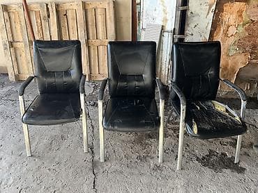 Офис креслолору: Офис креслолор, Дөңгөлөксүз, түсү - Кара, Экокожа — 4