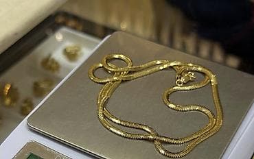 air nike: Золотая цепочка «Снейк» (панцирное плетение) - Материал: жёлтое — 1