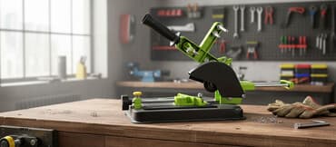 купить сварочный полуавтомат без газа 3 в 1: Станина-стойка для угловой шлифмашины (болгарки) под отрезные работы — 1