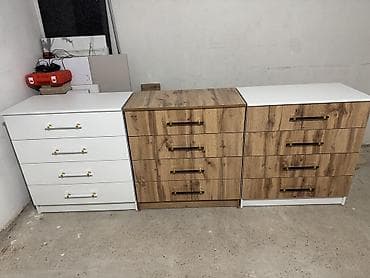 шкафы камоды: Комод для одежды, Новый, Без зеркала, ЛДСП, цвет - Белый, Серый, Самовывоз, Платная доставка — 4