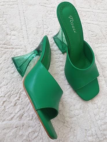 pull and beer: Яркие женские мюли Rossi в стильном зелёном цвете. Размер 38 (подойдут — 3